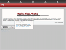 Tablet Screenshot of healingplaceathletics.org